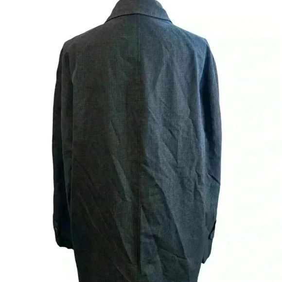 Vintage Trench Coat By Croydon Checkered Size Medium - Picture 6 of 13